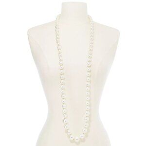 Thalia Sodi Gold-Tone Imitation Pearl 60″ Strand Necklace (White)